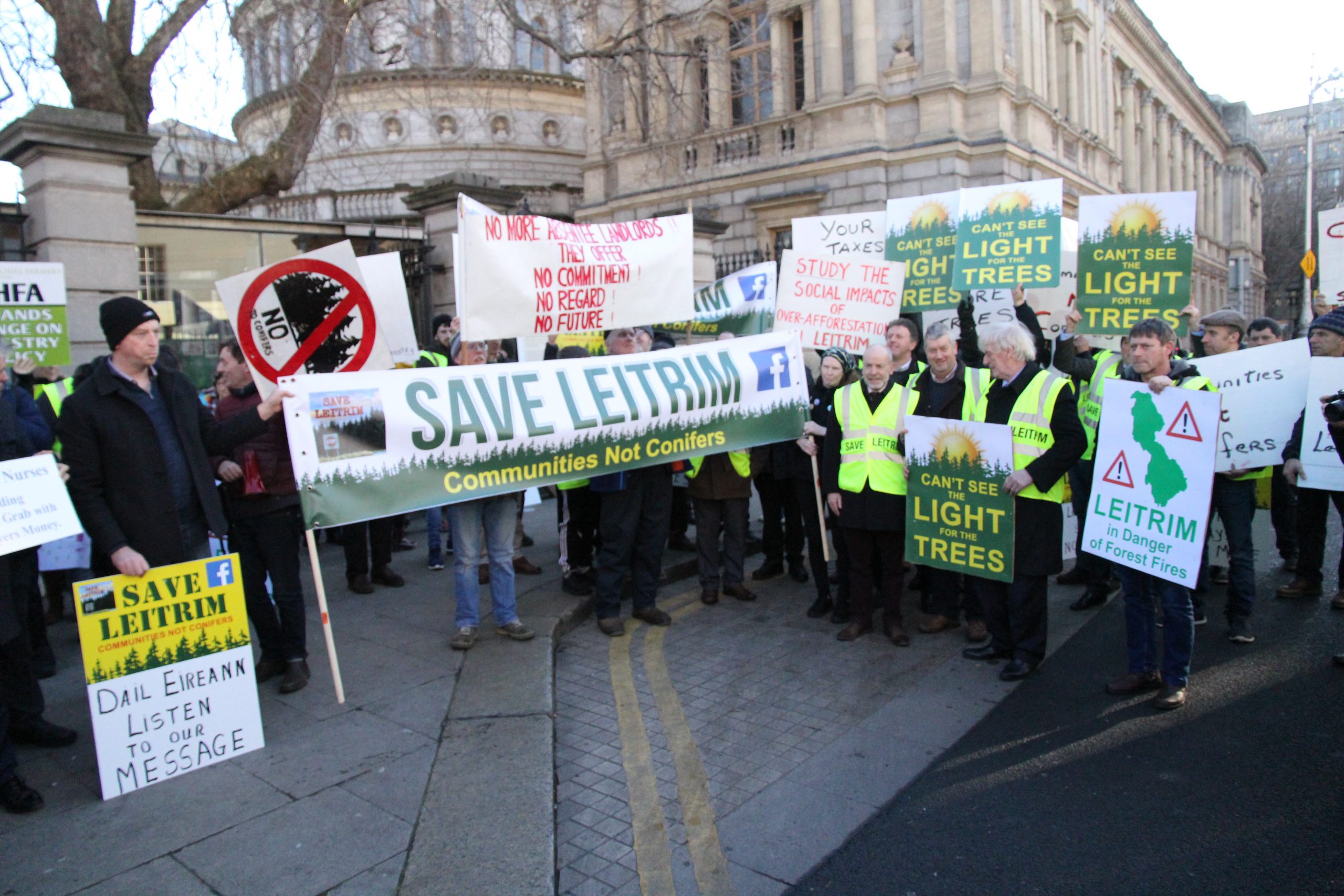 Dáil Éireann Forestry Protest