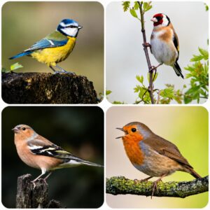 Robert O'Leary Wildlife Coasters 4 pack - Garden Birds